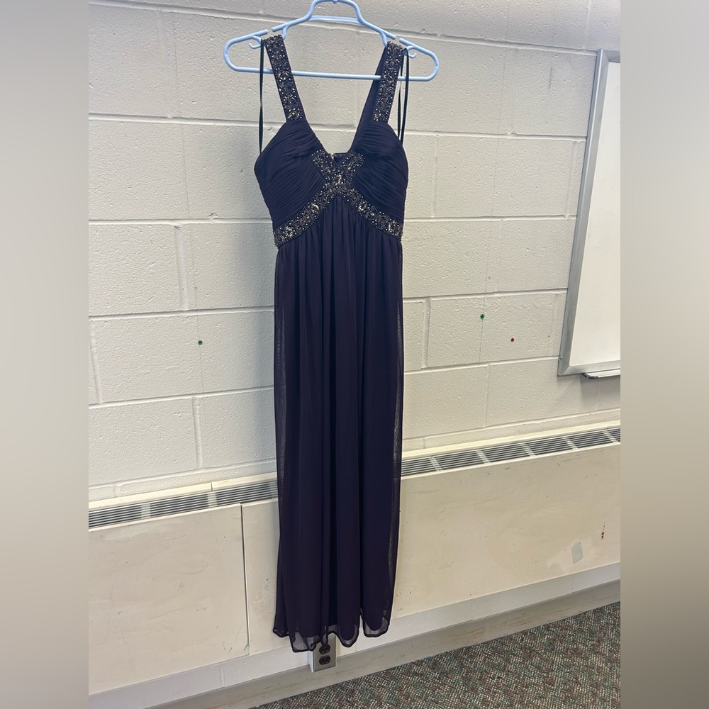 Xscape by Joanna Chen- Eggplant purple prom dress, size 4